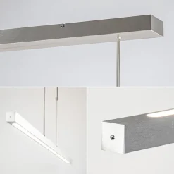 Straluma Aluminium LED hanglamp nikkel mat inclusief dimmer></noscript> Hanglampen|Eettafellampen