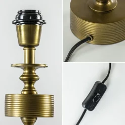 Straluma Antiek bronzen lampvoet Gody Light and Living></noscript> Tafellampen|Lampenvoeten
