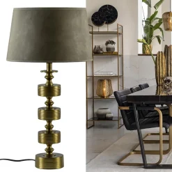 Straluma Antiek bronzen lampvoet Gody Light and Living></noscript> Tafellampen|Lampenvoeten