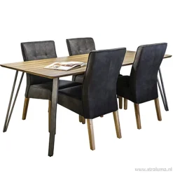 Straluma Antraciet stoffen eetkamerstoel></noscript> Eetkamerstoelen