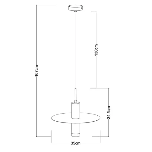 Straluma Badkamer hanglamp GU10 spot cilinder wit/brons> Badkamerverlichting|Hanglampen