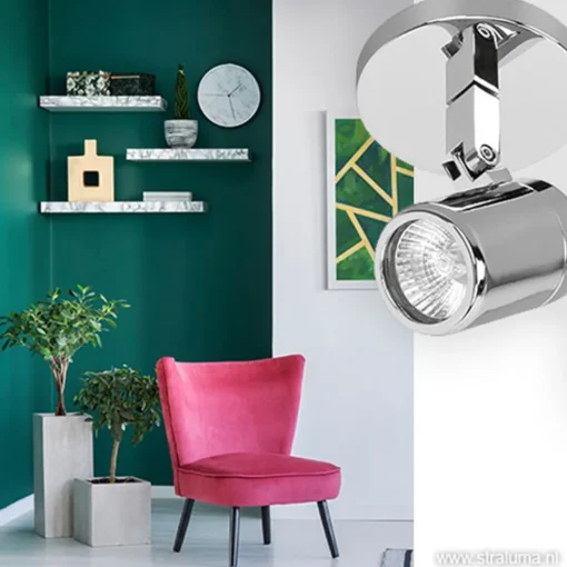 Straluma Badkamer spot Rain 1 lichts chroom> Wandlampen|Opbouwspots