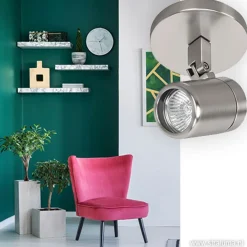 Straluma Badkamer spot Rain nikkel verstelbaar></noscript> Wandlampen|Opbouwspots