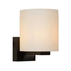 Straluma Badkamerwandlamp zwart met opaal glazen kap> Badkamerverlichting|Wandlampen