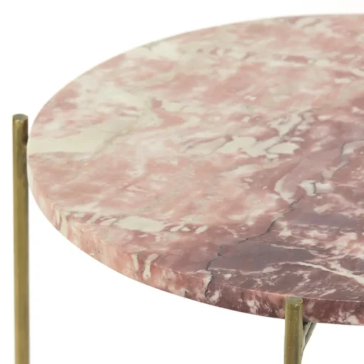 Straluma Bijzettafel Delon set van 2 marrmer roze/goud> Light and Living|Bijzettafels