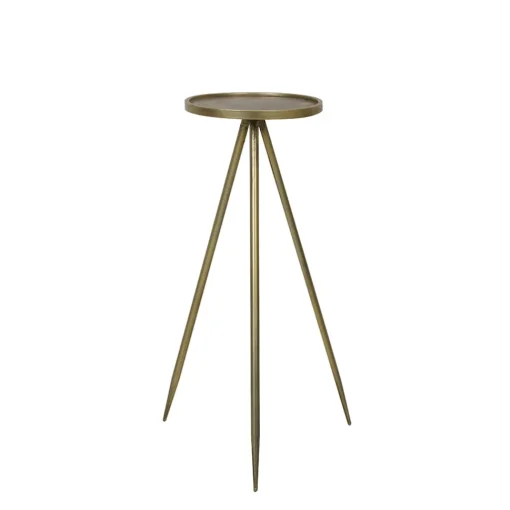 Straluma Bijzettafel Envira antiek goud Ø35x98,5 cm> Light and Living|Bijzettafels