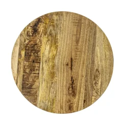 Straluma Bijzettafel rond mangohout met zwart staal 60 cm></noscript> Bijzettafels|Salontafels