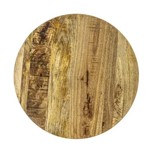 Straluma Bijzettafel rond mangohout met zwart staal 60 cm> Bijzettafels|Salontafels
