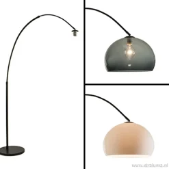 Straluma Boog-vloerlamp zwart exclusief kap></noscript> Booglampen|Woonkamerlampen