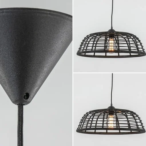Straluma Botanisch landelijke hanglamp zwart> Eetkamerverlichting|Hanglampen