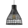 Straluma Botanische hanglamp Puerto rotan mat zwart> Light and Living|Keukenverlichting