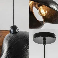 Straluma Botanische hanglamp zwart 50 cm></noscript> Eettafellampen|Eetkamerverlichting