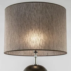 Straluma Brons/bruine vloerlamp inclusief ronde kap 50 cm></noscript> Vloerlampen|Schemerlampen