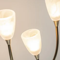 Straluma Bronzen wandlamp LED met wit glas dim to warm></noscript> Wandlampen|Halverlichting