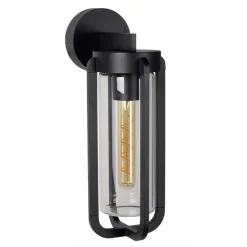 Straluma Buiten wandlamp zwart met helder glas IP65> Buitenlampen