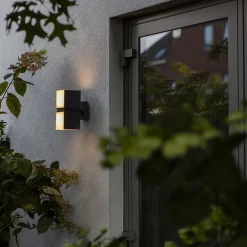 Straluma Buitenlamp Cuba double square zwart IP54></noscript> Wandlampen|Buitenlampen