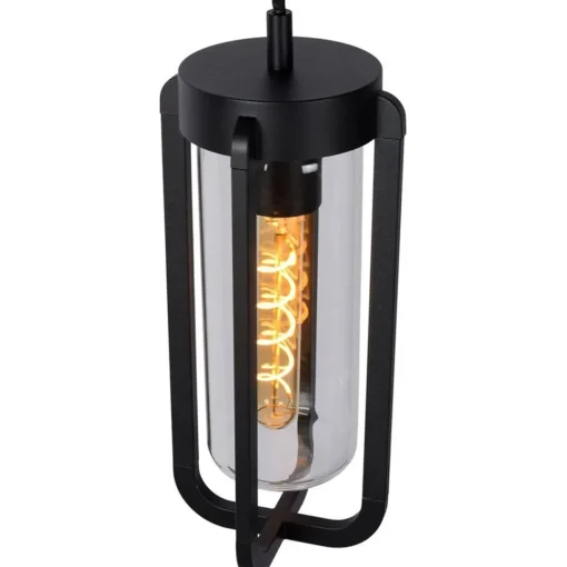 Straluma Buitenlamp hang zwart met glazen kap IP44> Hanglampen|Buitenlampen