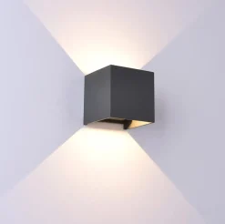 Straluma Buitenlamp kubus zwart verstelbaar IP54> Buitenlampen|Wandlampen