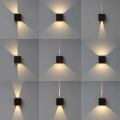 Straluma Buitenlamp kubus zwart verstelbaar IP54></noscript> Buitenlampen|Wandlampen