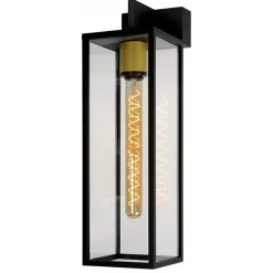 Straluma Buitenlamp lantaarn groot zwart/matgoud> Wandlampen|Buitenlampen