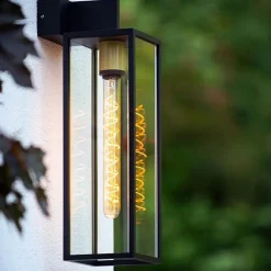 Straluma Buitenlamp lantaarn groot zwart/matgoud></noscript> Wandlampen|Buitenlampen