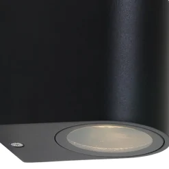 Straluma Buitenlamp Logan afgerond zwart IP44></noscript> Wandlampen|Buitenlampen