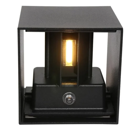 Straluma Buitenlamp Logan zwart + sch.sensor IP54> Wandlampen|Buitenlampen