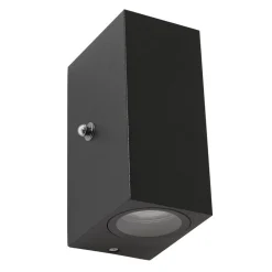 Straluma Buitenlamp Logan zwart+schemersensor IP44> Wandlampen|Buitenlampen