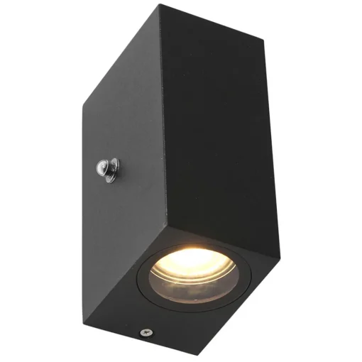 Straluma Buitenlamp Logan zwart+schemersensor IP44> Wandlampen|Buitenlampen