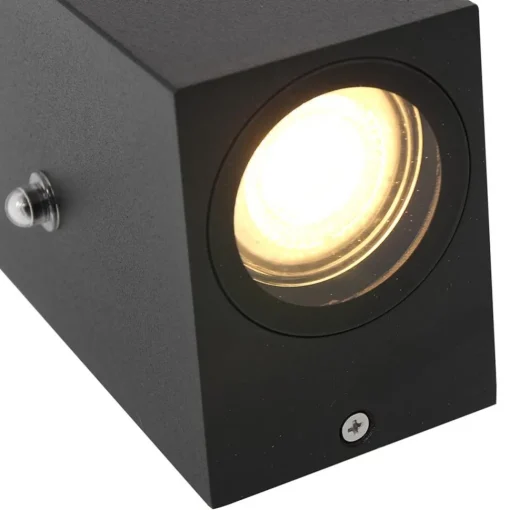 Straluma Buitenlamp Logan zwart+schemersensor IP44> Wandlampen|Buitenlampen