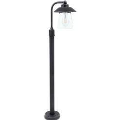 Straluma Buitenlamp op paal zwart/roest met helder glas> Buitenlampen