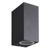 Straluma Buitenlamp rechthoek zwart up+down gu10 IP54> Wandlampen|Buitenlampen