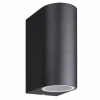 Straluma Buitenlamp up+down zwart afgerond IP54> Wandlampen|Buitenlampen