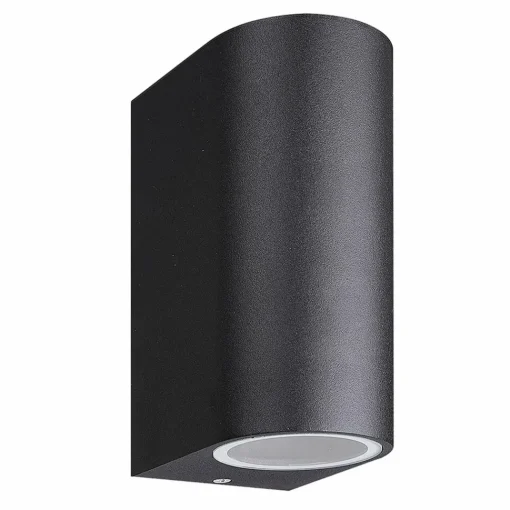 Straluma Buitenlamp up+down zwart afgerond IP54> Wandlampen|Buitenlampen
