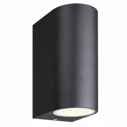 Straluma Buitenlamp up+down zwart afgerond IP54> Wandlampen|Buitenlampen
