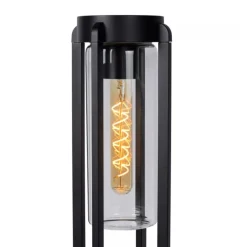 Straluma Buitenlamp zwart metaal met glazen kap IP44><noscript><img width=