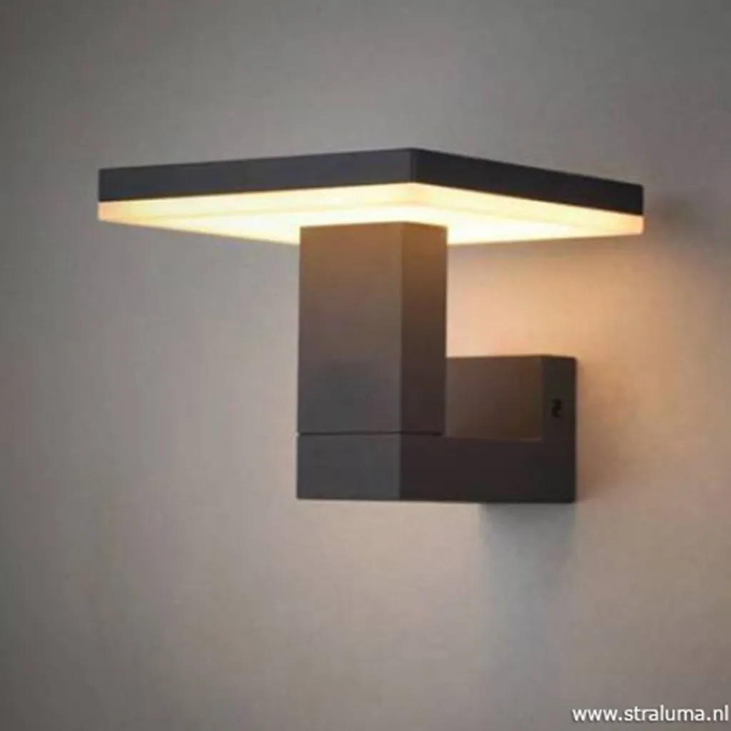 Straluma Buitenlamp-wandlamp antraciet square> Wandlampen|Buitenlampen