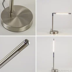 Straluma Burolamp Ugello nikkel met pushdimmer></noscript> Tafellampen|Bureaulampen
