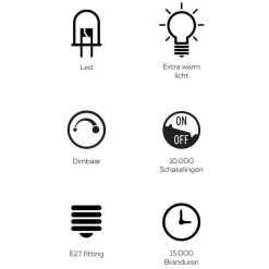 Straluma Calex LED G125 kopspiegel zwart dimbaar><noscript><img width=