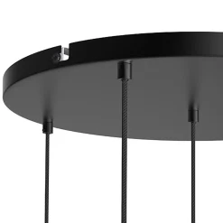 Straluma Calex 5-lichts retro pendels rond 50 cm zwart></noscript> Eettafellampen|Calex