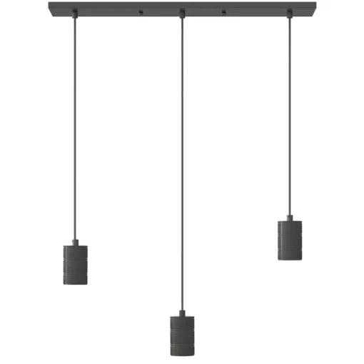 Straluma Calex multipendel 3-lichts balk E27 pendels zwart> Calex|Keukenverlichting
