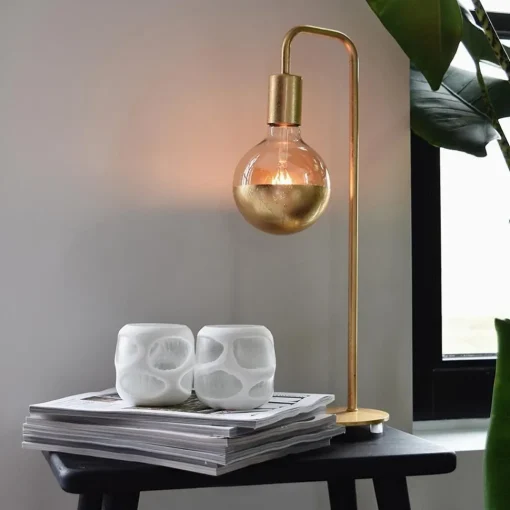 Straluma Calex tafellamp U-Line goud excl lichtbron> Tafellampen|Calex