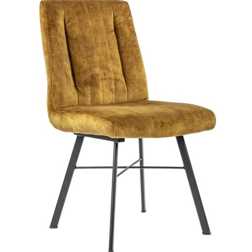 Straluma Chique eetkamerstoel velours goud> Eetkamerstoelen