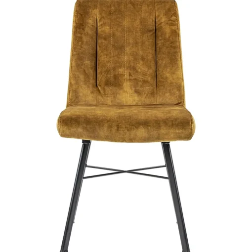 Straluma Chique eetkamerstoel velours goud> Eetkamerstoelen