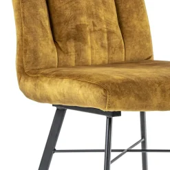 Straluma Chique eetkamerstoel velours goud></noscript> Eetkamerstoelen