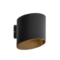 Straluma Chique LED buitenlamp wand zwart met goud IP54> Wandlampen|Buitenlampen