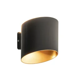 Straluma Chique LED buitenlamp wand zwart met goud IP54> Wandlampen|Buitenlampen