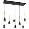 Straluma Chique 8-lichts hanglamp zwart met goud> Eettafellampen|Pendel Lampen