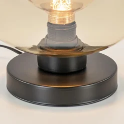 Straluma Chique tafellamp amber glazen bol 30 cm></noscript> Tafellampen|Klassieke Verlichting