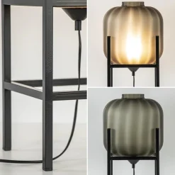 Straluma Chique tafellamp frame met mat zwart glas></noscript> Tafellampen|Luxe Verlichting